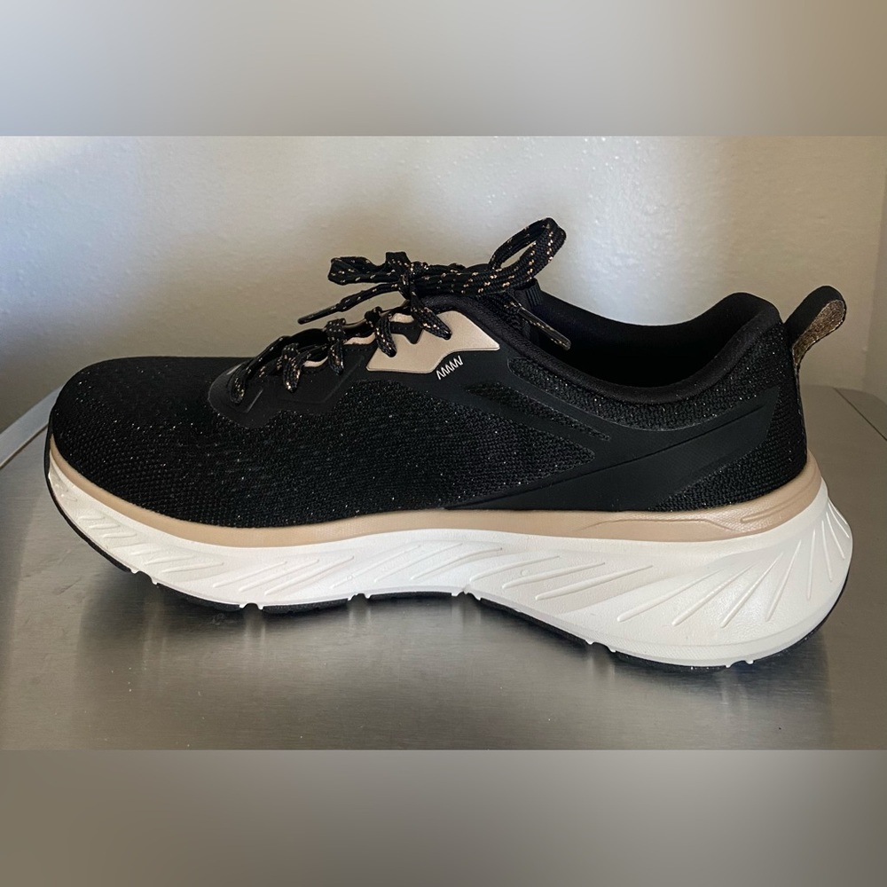 SKECHERS.. EDGERIDGE WOMENS EDGERIDGE BLACK AND GOLD SNEAKERS - Picture 9 of 16